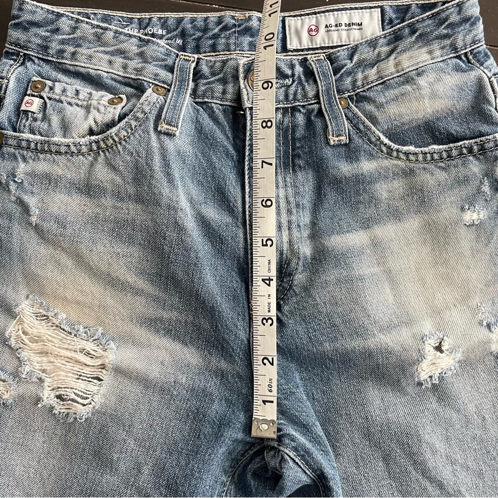 AG Adriano Goldschmied Women's Phoebe High Rise Tapered Leg Super Distressed 24 - Picture 7 of 11